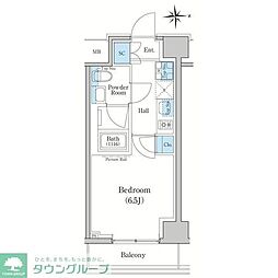 スタイリオ新丸子NORTH 1Kの間取図画像