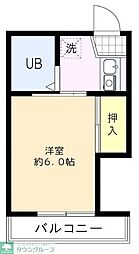 RS武蔵小杉 1Kの間取図画像