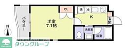 ウィスタリア.2 1Kの間取図画像