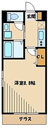 メゾンモモヤマ 1Kの間取図画像