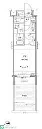 RELUXIA GRANDE 川崎 1Kの間取図画像