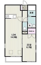 カパルアガーデン 1LDKの間取図画像