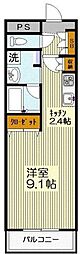 Modelist大倉山 1Kの間取図画像