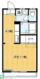 ヒルサイド日吉 1Kの間取図画像