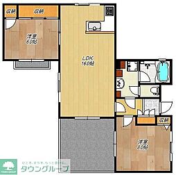 ヴィラージュ日吉 2LDKの間取図画像