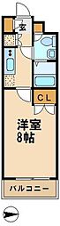 ステージファースト宮崎台 1Kの間取図画像