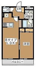 ブランドール弐番館 1LDKの間取図画像