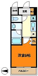 ハーモニーレジデンス武蔵小杉2 1Kの間取図画像