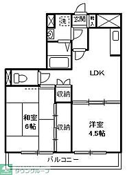 プレシアスムラタ 2LDKの間取図画像