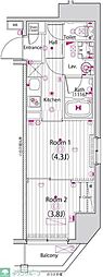 ガーラ新横浜グランドステージ 2Kの間取図画像