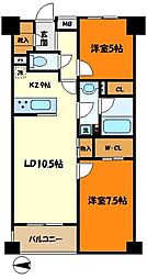 レジディア武蔵小杉 1SLDKの間取図画像