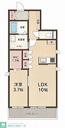 ヘーベルテラス 1LDKの間取図画像