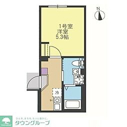 KIKUNA BASE 1Kの間取図画像