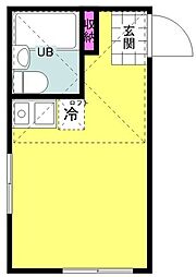 ユナイト日吉ジュリアーノの杜 ワンルームの間取図画像