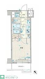 ルーブル川崎中丸子 1Kの間取図画像