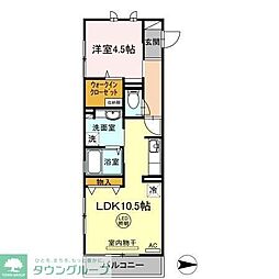 ヴィヴァーチェ川崎 1LDKの間取図画像