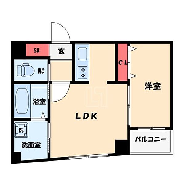 コスモ釣鐘町 ｜大阪府大阪市中央区釣鐘町2丁目(賃貸マンション1LDK・7階・36.35㎡)の写真 その2