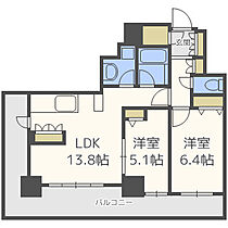 カスタリアタワー長堀橋  ｜ 大阪府大阪市中央区島之内1丁目（賃貸マンション2LDK・12階・57.17㎡） その2