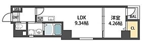 大阪府大阪市浪速区桜川3丁目（賃貸マンション1LDK・3階・34.00㎡） その2