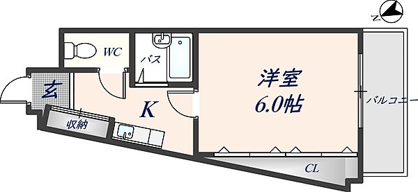 フリージア葛城 2階部分｜大阪府八尾市山城町1丁目(賃貸マンション1K・2階・21.50㎡)の写真 その2