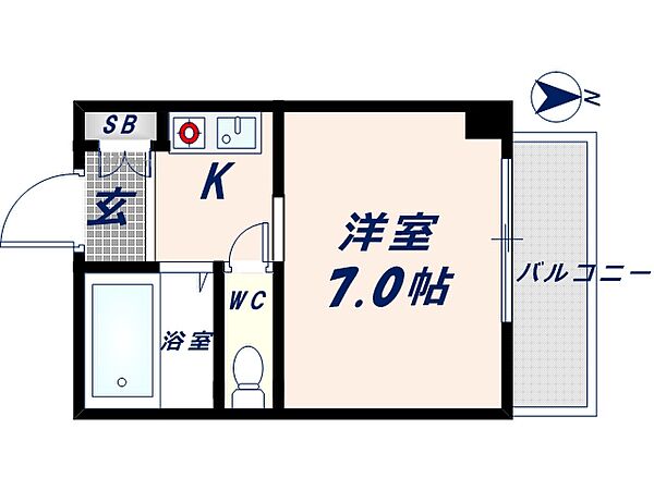 フューチャー21 ｜大阪府東大阪市小若江3丁目(賃貸マンション1K・2階・18.00㎡)の写真 その2