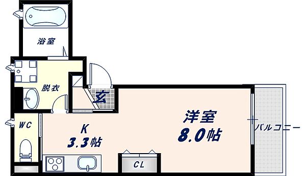 クリエオーレ上小阪 ｜大阪府東大阪市上小阪4丁目(賃貸アパート1K・1階・29.09㎡)の写真 その2