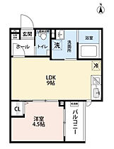 パロス瓢箪山ラドスール 101 ｜ 大阪府東大阪市瓢箪山町（賃貸アパート1LDK・1階・32.67㎡） その2