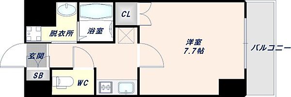 Siete布施駅前 802｜大阪府東大阪市足代新町(賃貸マンション1K・8階・25.20㎡)の写真 その2