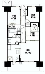 ディアエスタミオ南住吉壱番館 3LDKの間取図画像