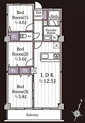 間取図画像 3LDK