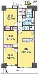 ライオンズステーションプラザ西船橋 3LDKの間取図画像