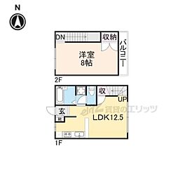 ガーデンパレスT・K 1LDKの間取図画像