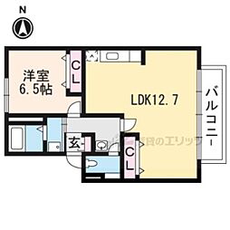 メゾンふじ 1LDKの間取図画像