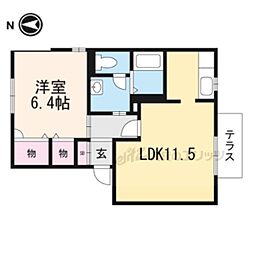 グリーンマンション芦田A 1LDKの間取図画像
