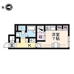 萬代橋 1Kの間取図画像