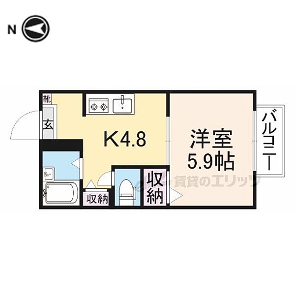 京都府福知山市字天田(賃貸アパート1K・2階・24.50㎡)の写真 その2