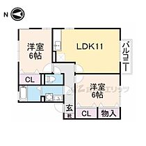 京都府綾部市青野町下入ヶ口（賃貸アパート2LDK・2階・55.20㎡） その2