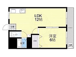 石之マンション 1LDKの間取図画像