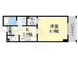 ジョイーレ 1Kの間取図画像