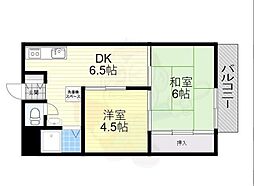 レヂデンスウエムラ 2DKの間取図画像
