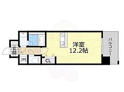 ラドゥセール豊中南 ワンルームの間取図画像