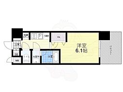 プレサン神崎川FINEBLESS 1Kの間取図画像