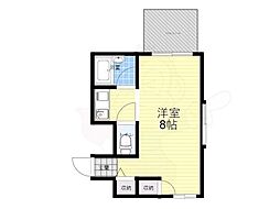 サンライズファースト 1Kの間取図画像
