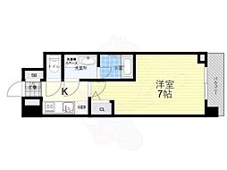 スプランディッド2 1Kの間取図画像