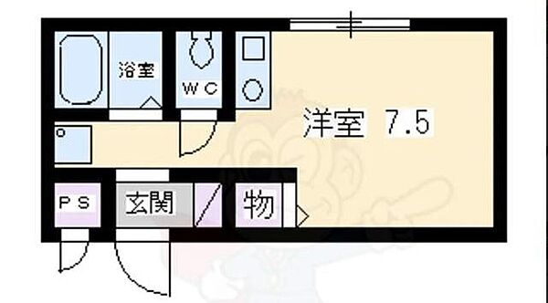 大阪府豊中市長興寺北１丁目(賃貸アパート1R・2階・20.48㎡)の写真 その2