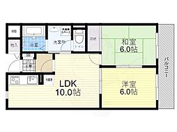アンビエント緑地公園 2LDKの間取図画像