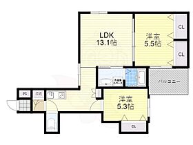 クリエオーレ庄内栄町1  ｜ 大阪府豊中市庄内栄町２丁目（賃貸アパート2LDK・3階・51.59㎡） その2