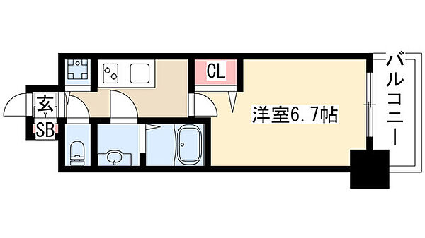 プレサンス金山デュアル 1402｜愛知県名古屋市中区伊勢山２丁目(賃貸マンション1K・14階・22.62㎡)の写真 その2