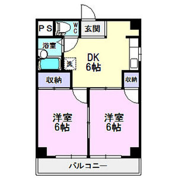 エムズハウス栄 5-C｜愛知県名古屋市中区栄１丁目(賃貸マンション2DK・5階・38.88㎡)の写真 その2
