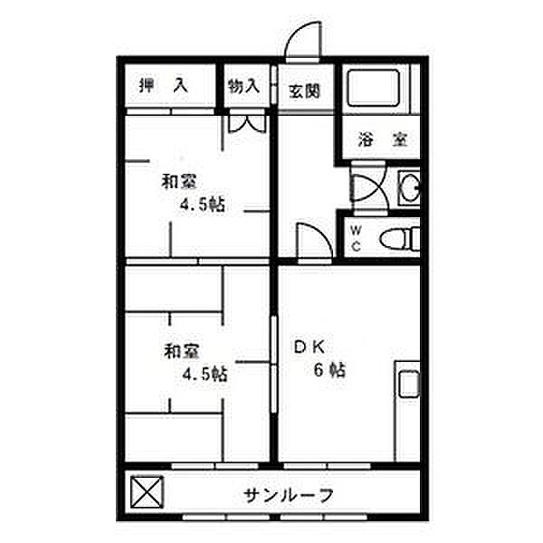 齋藤ビル 202｜愛知県名古屋市東区徳川１丁目(賃貸マンション2DK・2階・40.00㎡)の写真 その2